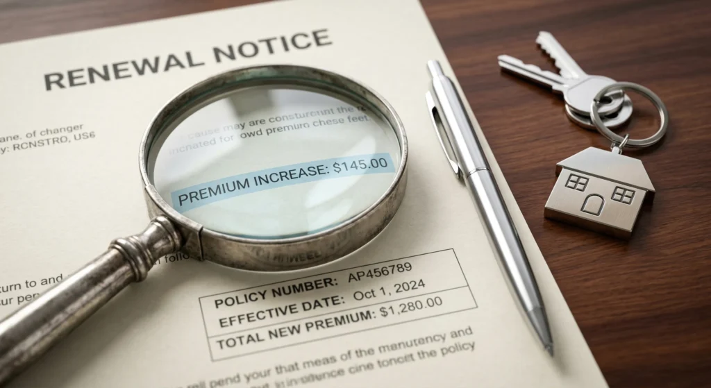 how to change homeowners insurance renewal notice